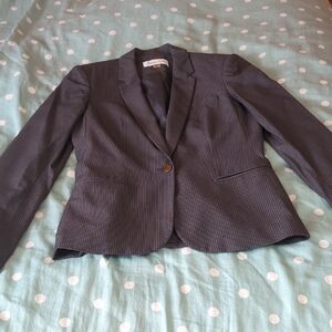 Calvin Klein Charcoal Pinstripe Blazer